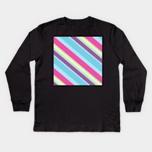 Super Pretty Stripes in Candy Colors Kids Long Sleeve T-Shirt
